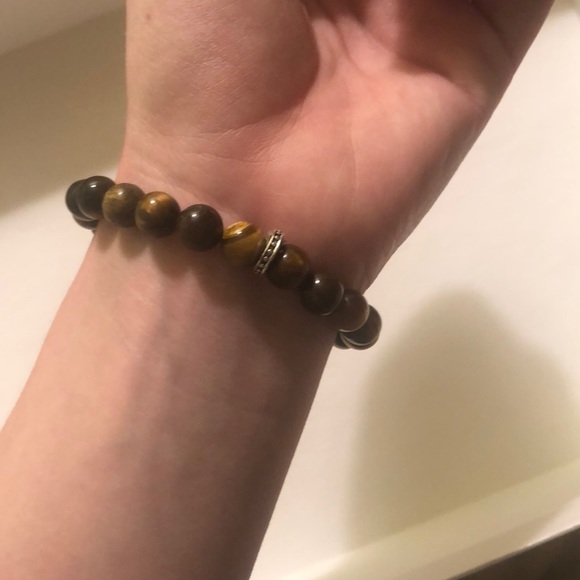 🌸Tiger Eye and Amazonite Stretch Bracelet - Picture 3 of 3